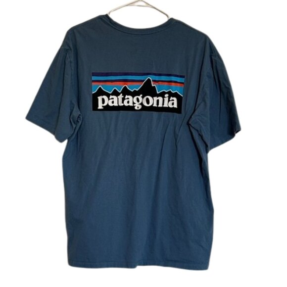 Patagonia Other - Patagonia Men's Short Sleeve Crew Neck Tee Size Large Outdoor Hiking Cotton Blue